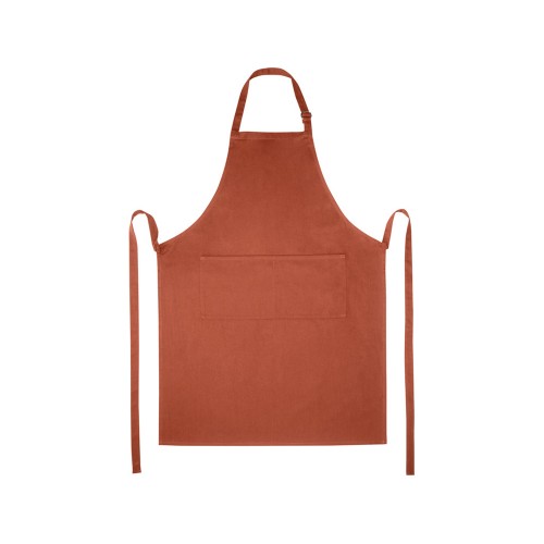 Фартук Andrea плотностью 240 г/м² с регулируемой завязкой на шее - Brick