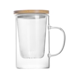 Стеклянная кружка с заварочной емкостью "Milfoil"