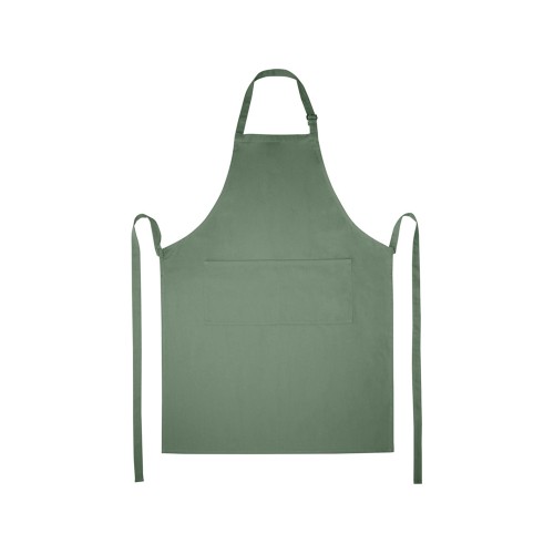 Фартук Andrea плотностью 240 г/м² с регулируемой завязкой на шее - Зеленый яркий