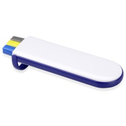 Набор "Квартет": ручка шариковая, карандаш и маркер, белый/синий