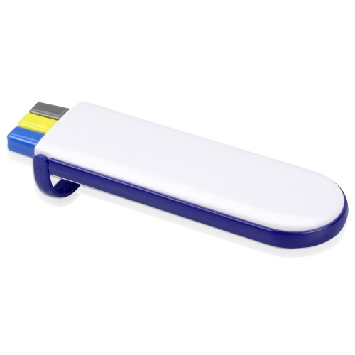 Набор "Квартет": ручка шариковая, карандаш и маркер, белый/синий