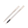 Набор Pierre Cardin PEN&PEN: ручка шариковая + роллер. Цвет - серебристый. Упаковка Е.