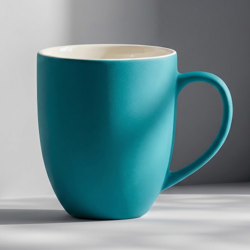 Кружка с покрытием soft-touch “Tulip Gum”, бирюзовый 320C