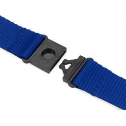 Ланьярд с карабином и замком безопасного разрыва, синий