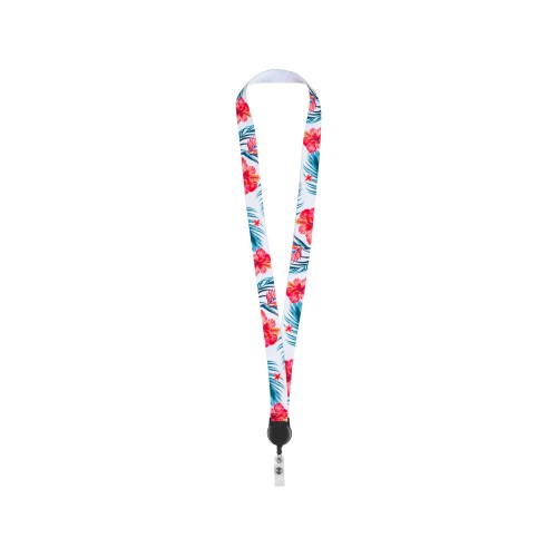 Ланъярд 2 см с ретрактором, черный