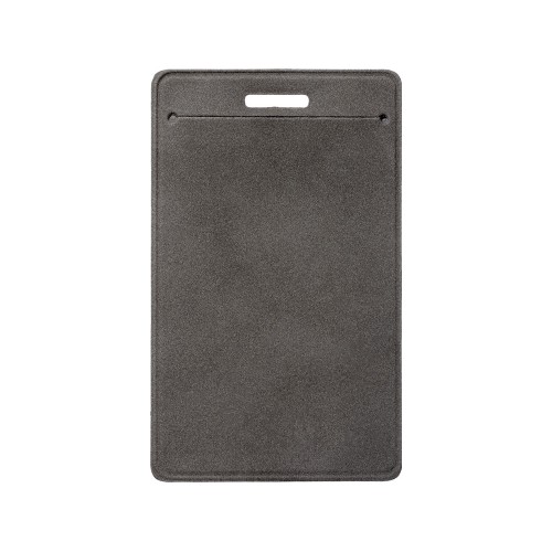 Вертикальный чехол для пропуска из экокожи "Alicante", темно-серый