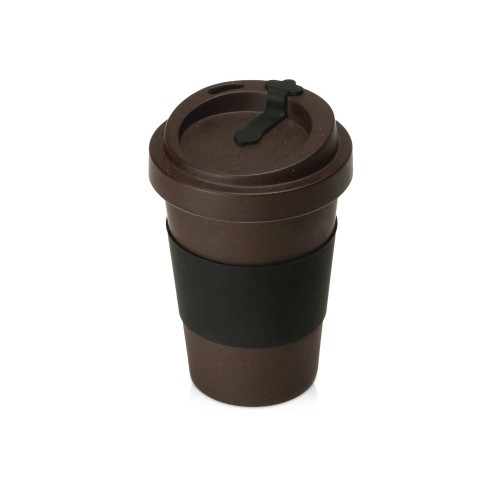 Стакан из кофе с силиконовой манжетой «Latte», коричневый