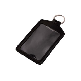 Кожаный бейдж для пропуска, черный