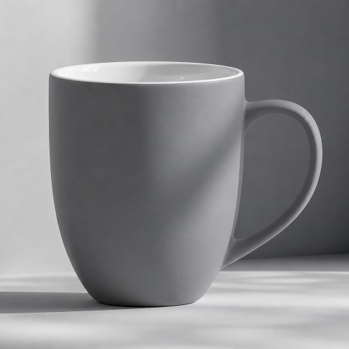 Кружка с покрытием soft-touch “Tulip Gum”, средне-серый NEW Cool gray 7C