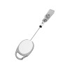 Ретрактор с клипом, белый/серебристый