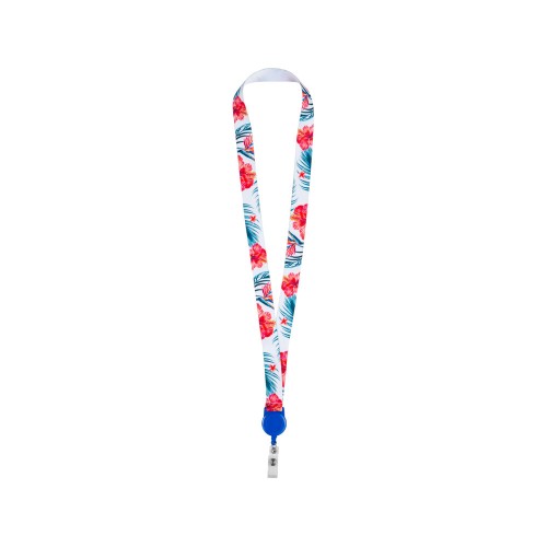 Ланъярд 2 см с ретрактором, синий