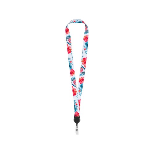 Ланъярд 2 см с ретрактором, черный