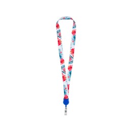 Ланъярд 2 см с ретрактором, синий