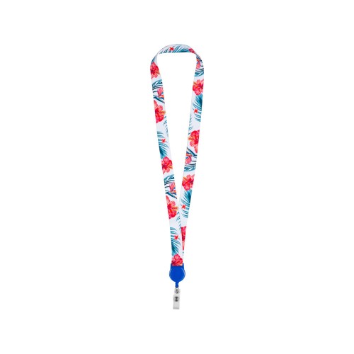 Ланъярд 2 см с ретрактором, синий