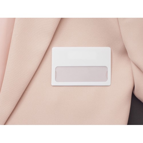 Бейдж с загибушкой(литой) 90х60мм, белый