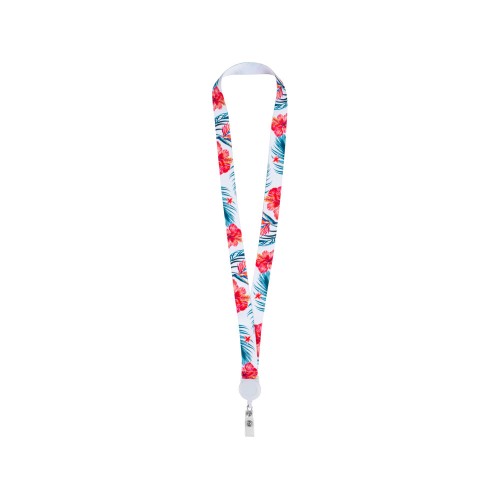 Ланъярд 2 см с ретрактором, белый