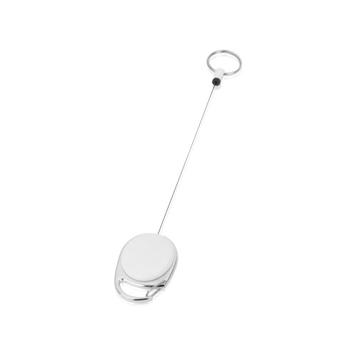 Ретрактор «Слип» с кольцом, белый/серебристый