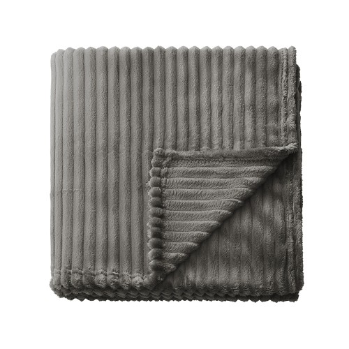 Плед Wave флисовый, серый