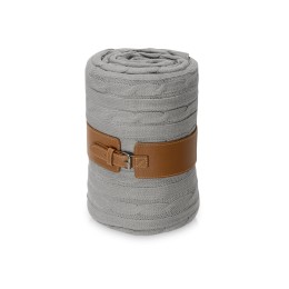 Плед акриловый Braid NEW, светло-серый