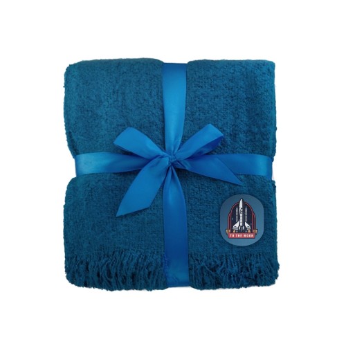 Плед акриловый Mohair, синий