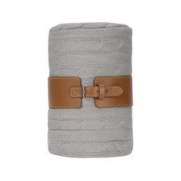 Плед акриловый Braid NEW, светло-серый