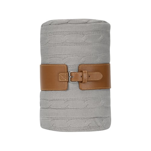 Плед акриловый Braid NEW, светло-серый