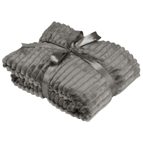 Плед Wave флисовый, серый