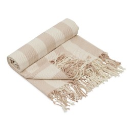 Плед Reglet, 130x150 см ( с учетом бахромы) 100% хлопок, бежевый