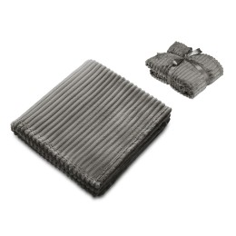 Плед Wave флисовый, серый