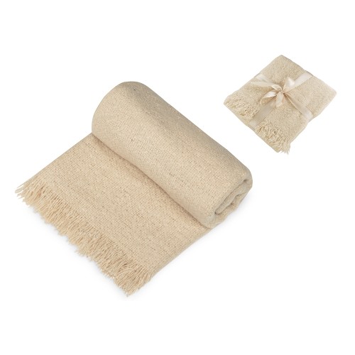 Плед акриловый Mohair, бежевый