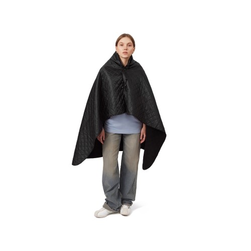 Пончо Cappy с капюшоном на липучке в мешке, черный