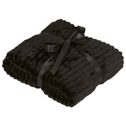 Плед Wave флисовый, черный