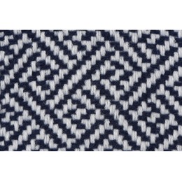 Плед акриловый Tassel с белой бахромой, темно-синий