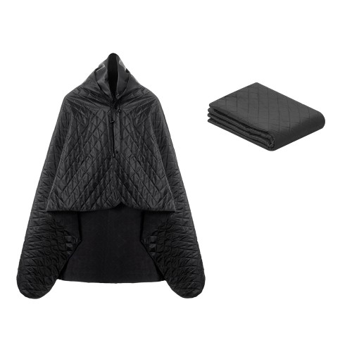 Пончо Cappy с капюшоном на липучке в мешке, черный