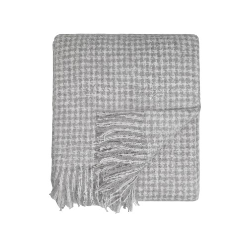 Акриловый плед Harp 130x180 см, белый/холодный серый