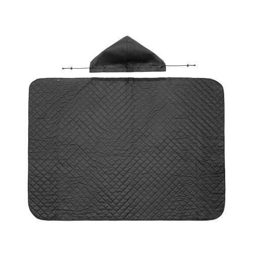 Пончо Cappy с капюшоном на липучке в мешке, черный