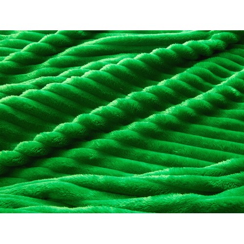 Плед Wave флисовый, зеленый