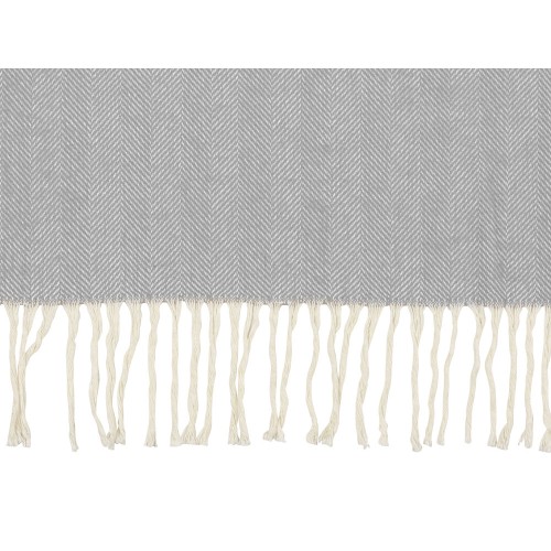 Плед "Ёлочка" 150х180 см. ПРЕМИУМ (серый однотонное)