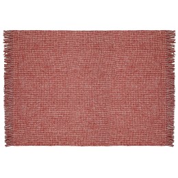 Акриловый плед Harp 130x180 см, белый/бордо