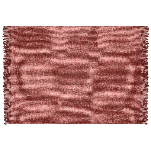 Акриловый плед Harp 130x180 см, белый/бордо