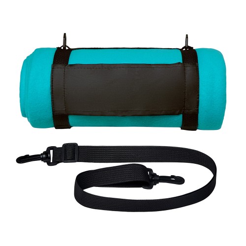 Плед «Нежность» с плечавым ремнем, светло-голубой