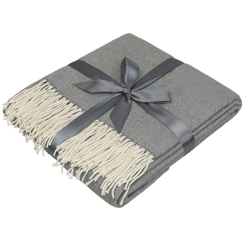 Акриловый плед Dapple 160x210 см, холодный серый