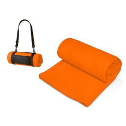 Плед «Нежность» с плечевым ремнем, оранжевый