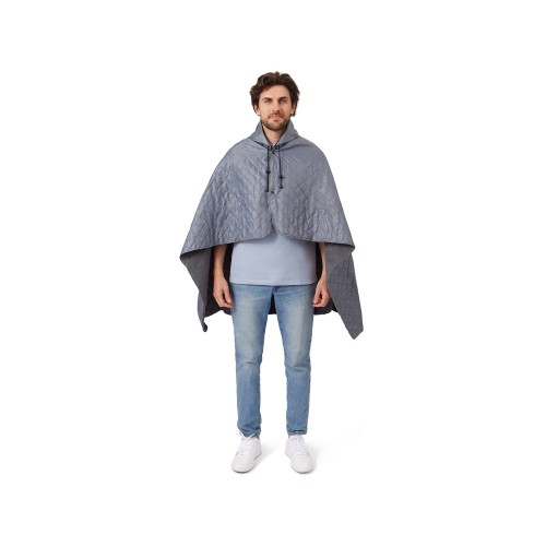 Пончо Cappy с капюшоном на липучке в мешке, серый