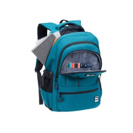 Рюкзак TORBER КЛАСС, зелёный, 46 х 32 х 13 см + Мешок для сменной обуви в подарок!