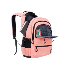 Рюкзак TORBER КЛАСС, персиковый, 46 х 32 х 13 см + Мешок для сменной обуви в подарок!