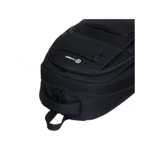 Рюкзак TORBER КЛАСС, черный, полиэстер 900D, 45 x 30 x 18 см + Мешок для сменной обуви в подарок!