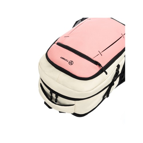 Рюкзак TORBER КЛАСС, персиковый, 46 x 32 x 18 см + Мешок для сменной обуви в подарок!