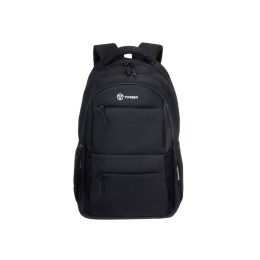 Рюкзак TORBER КЛАСС, черный, полиэстер 900D, 45 x 30 x 18 см + Мешок для сменной обуви в подарок!