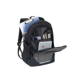 Рюкзак TORBER КЛАСС, чёрно-серый, 46 x 32 x 18 см + Мешок для сменной обуви в подарок!